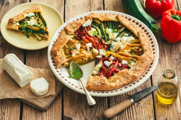 tarte rustique aux légumes rôtis